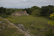 Mayan Labyrinth at Oxkintok Ruins - oxkintok mayan ruins,oxkintok mayan temple,mayan temple pictures,mayan ruins photos